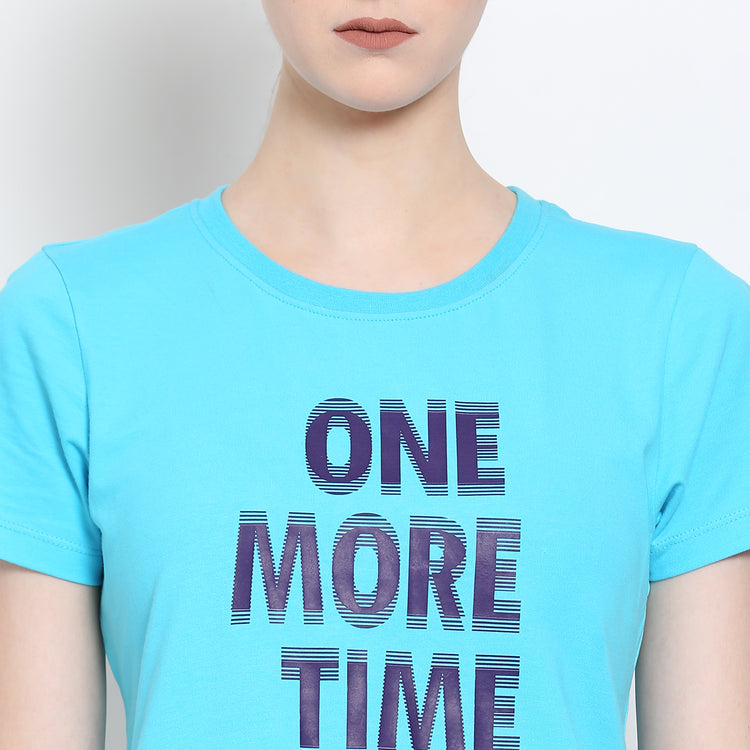 Women'S Premium Cotton Lycra Smart Fit Half-Sleeve Printed Tee