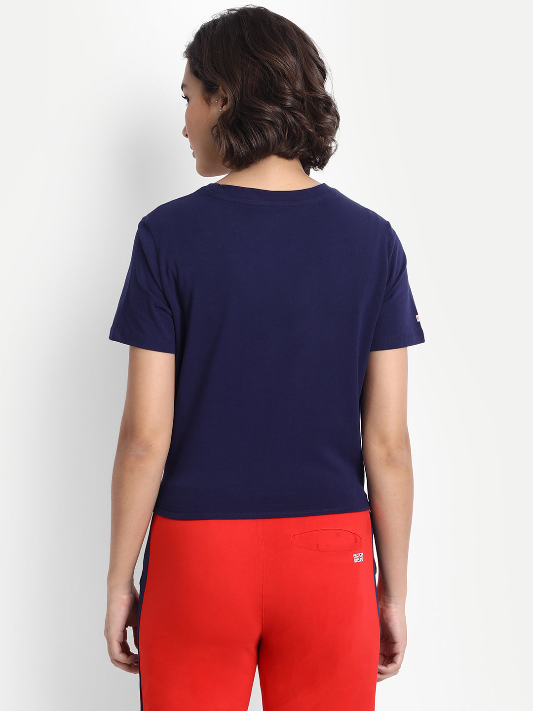 Women'S Premium Cotton Lycra Smart Fit Half Sleeve High Neck T-Shirts