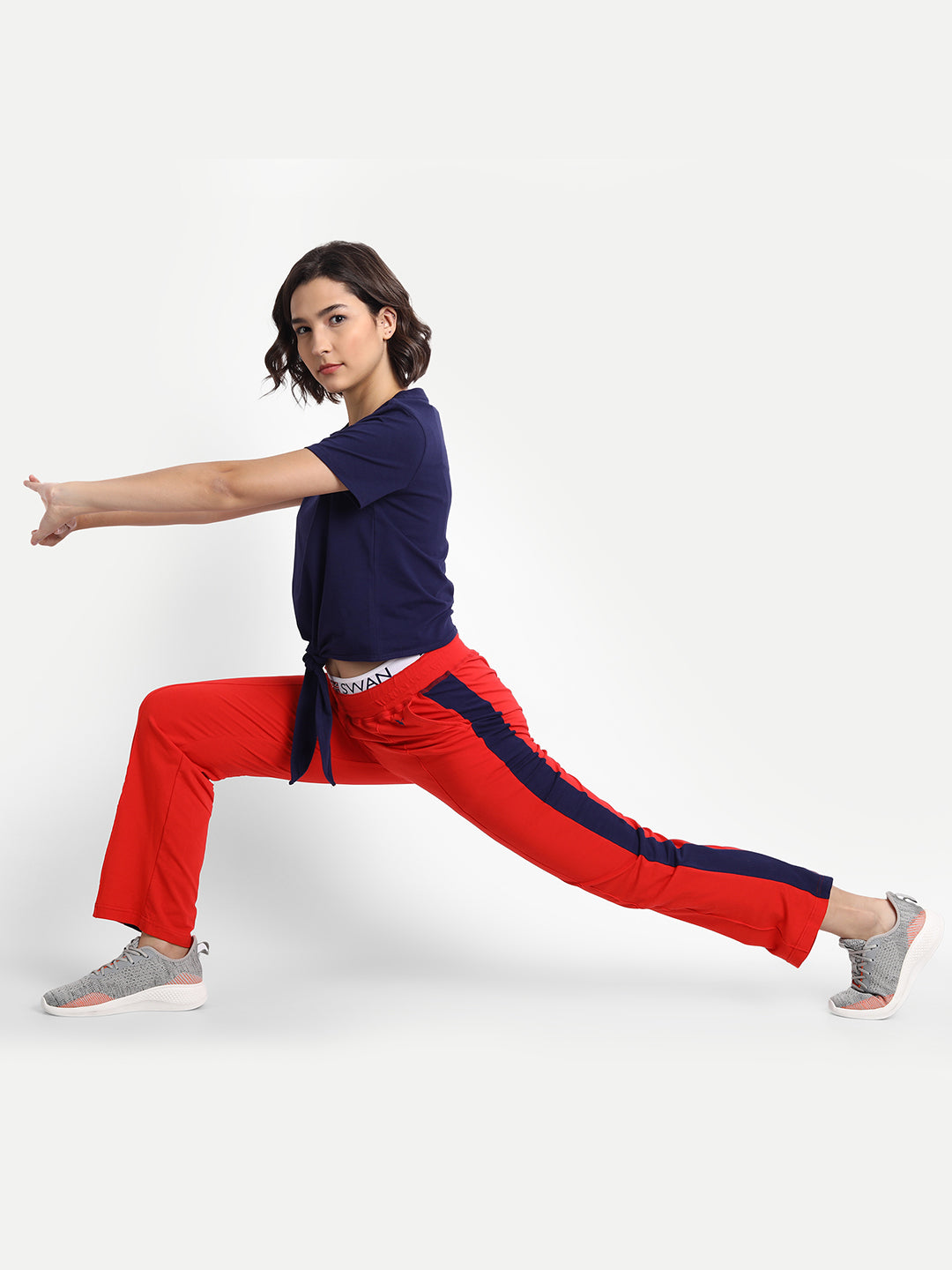 Women'S Premium Cotton Lycra Smart Fit Half Sleeve High Neck T-Shirts