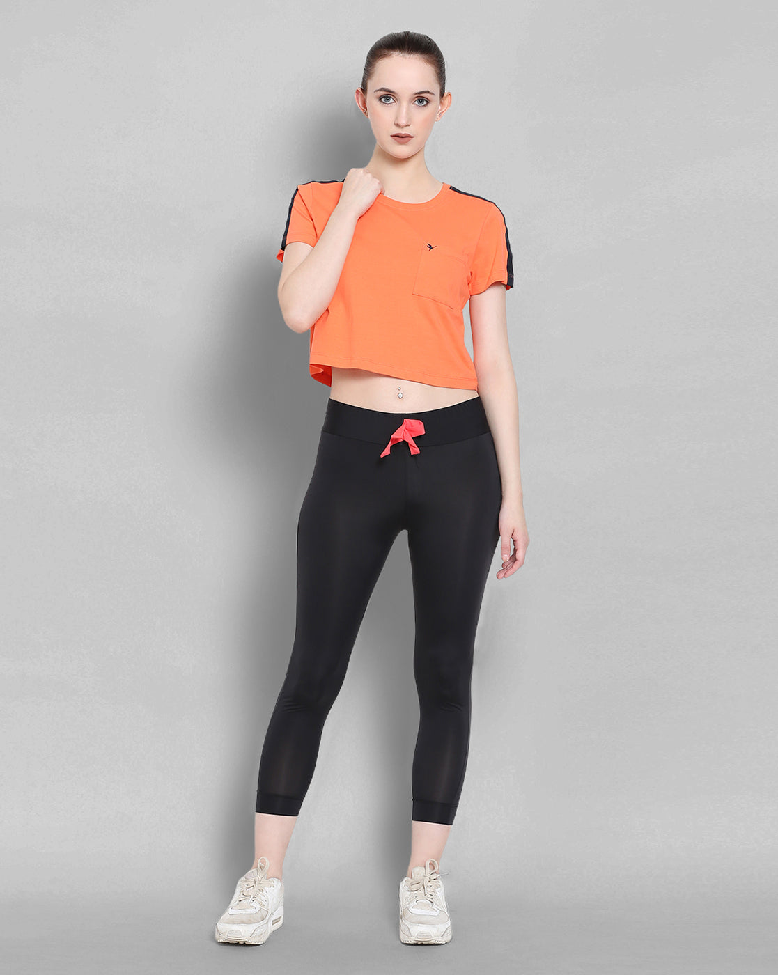 Womens Premium Cotton Lycra Smart Fit 3/4 Sleeve Solid T-Shirts