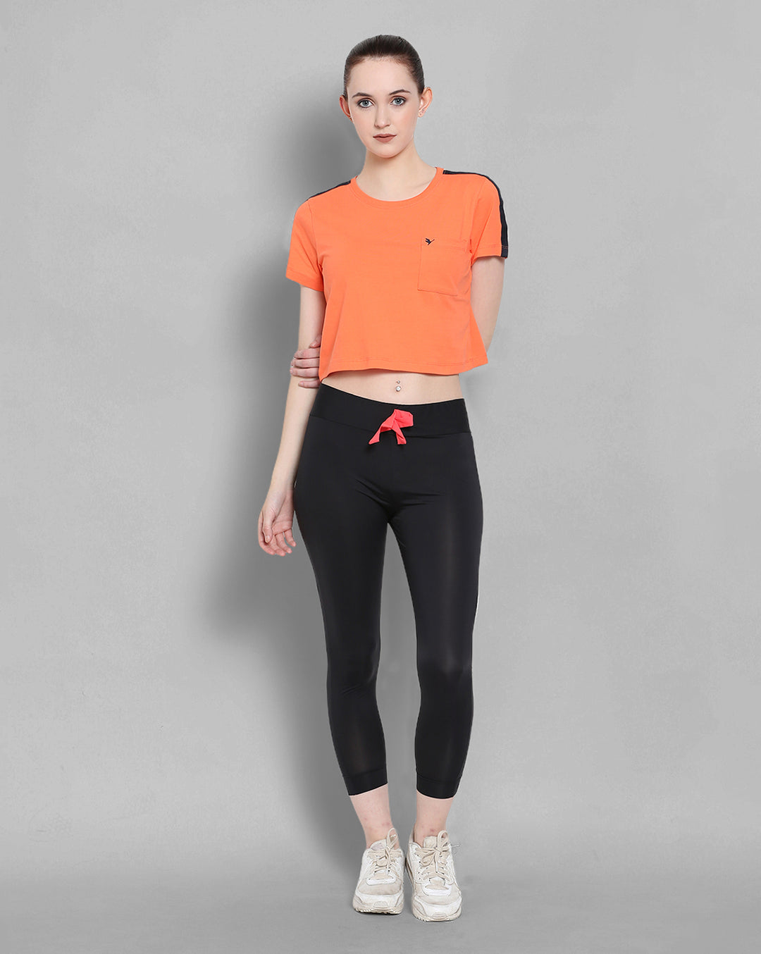 Womens Premium Cotton Lycra Smart Fit 3/4 Sleeve Solid T-Shirts