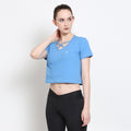 Women'S Premium Cotton Lycra Smart Fit Half Sleeve Solid V-Neck T-Shirts