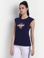 Women'S Premium Cotton Lycra Smart Fit Sleeveless Printed T-Shirts