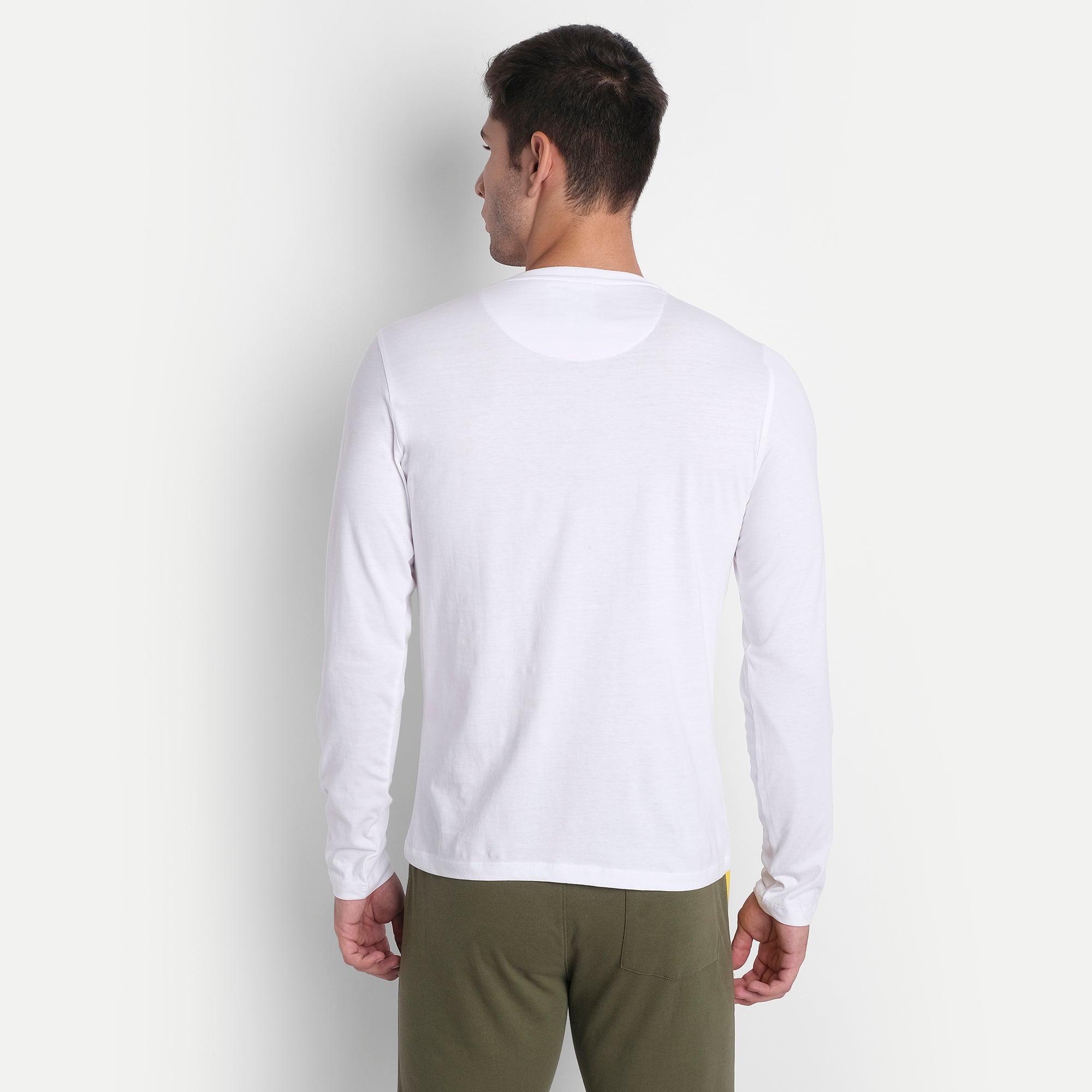 MENS PREMIUM COTTON PRINTED FULL SLEEVE HENLEY T-SHIRTS