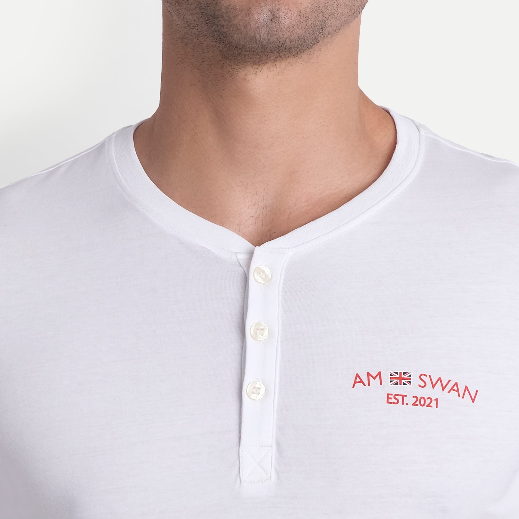 MENS PREMIUM COTTON PRINTED FULL SLEEVE HENLEY T-SHIRTS