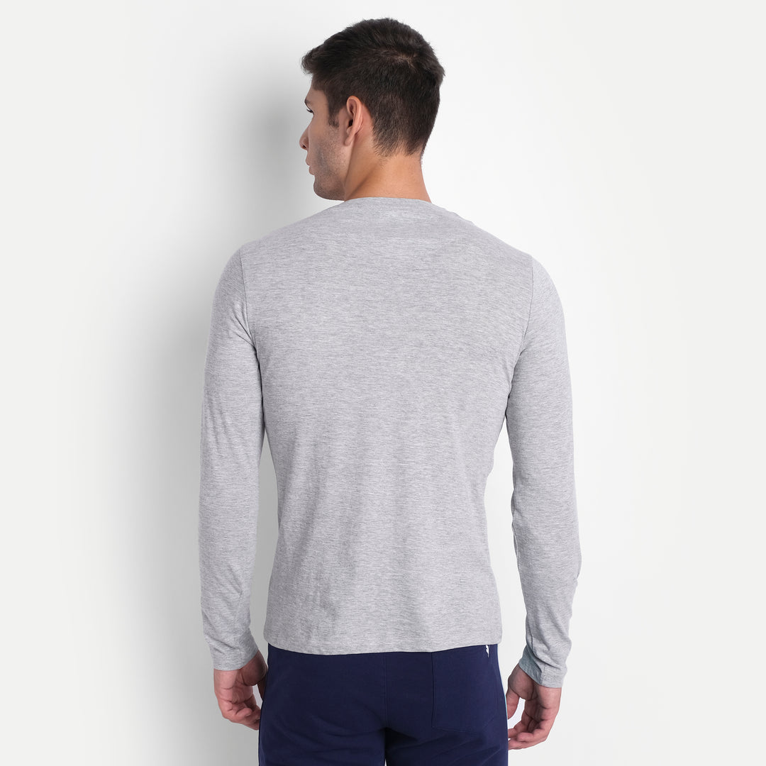 MENS PREMIUM COTTON PRINTED FULL SLEEVE HENLEY T-SHIRTS