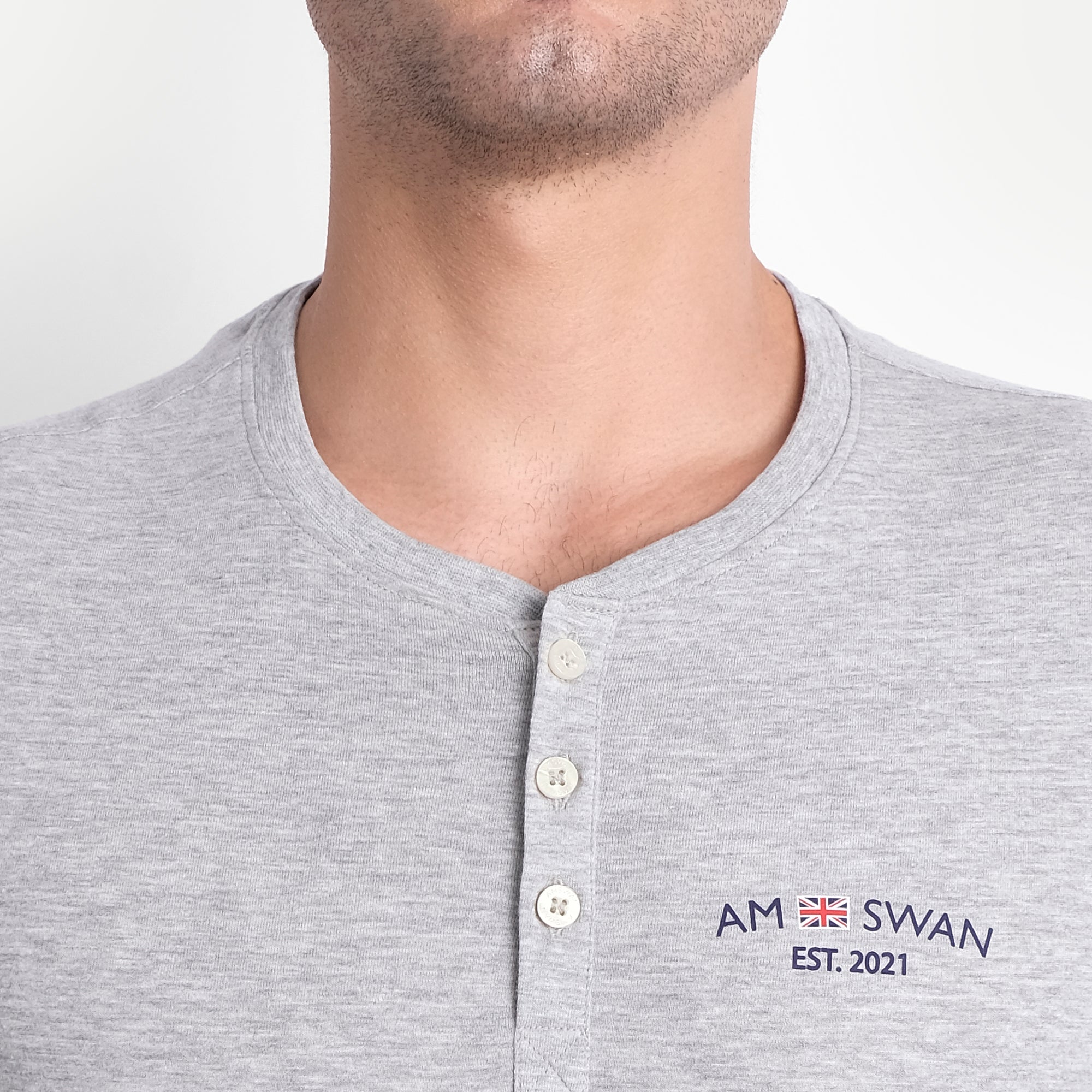 MENS PREMIUM COTTON PRINTED FULL SLEEVE HENLEY T-SHIRTS