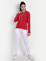 Womens Premium Cotton Solid Hooded Sweat-Shirts