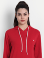 Womens Premium Cotton Solid Hooded Sweat-Shirts