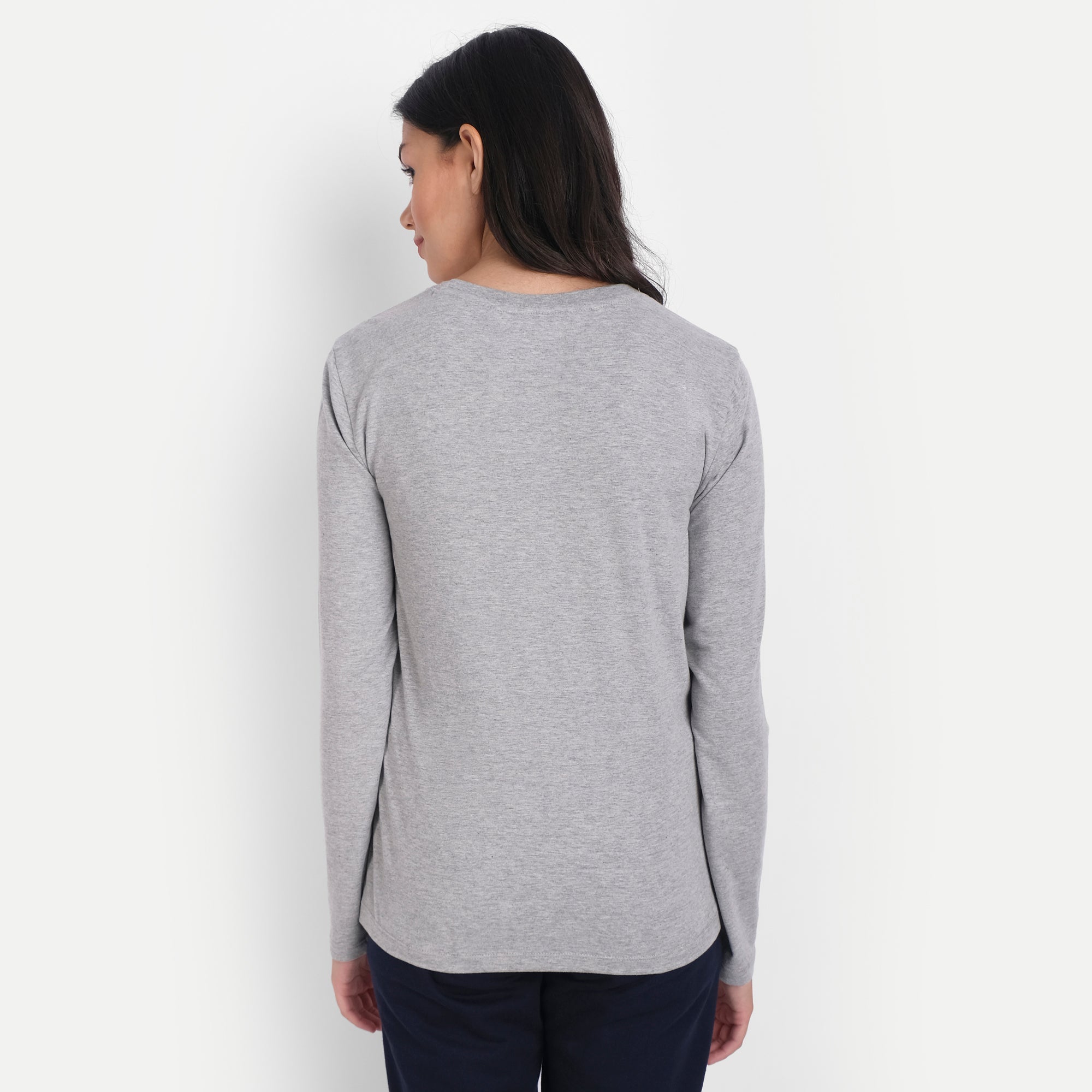 Women'S Premium Cotton Printed Full Sleeve T-Shirts