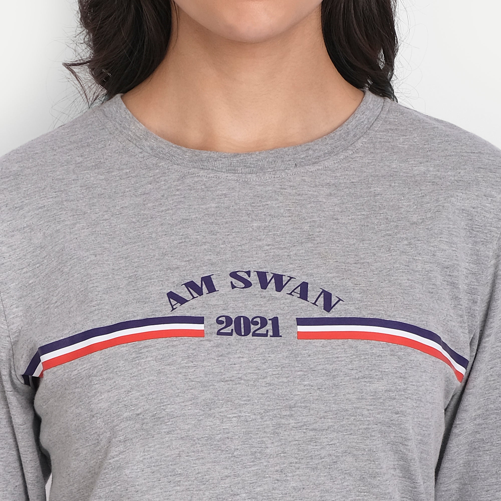 Women'S Premium Cotton Printed Full Sleeve T-Shirts