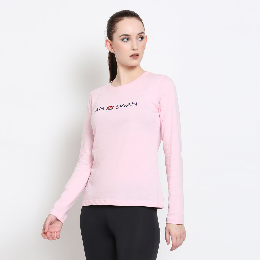 Women'S Premium Cotton Printed Full Sleeve T-Shirts