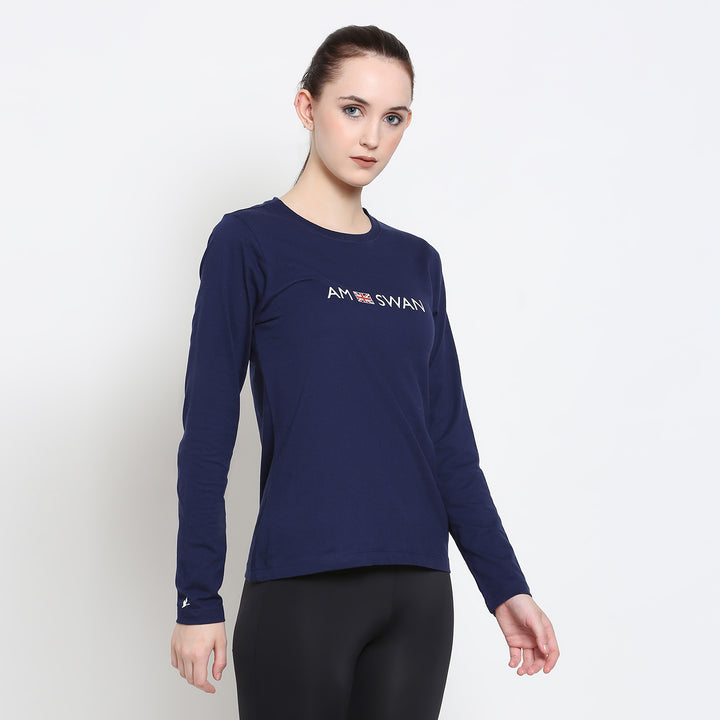 Women'S Premium Cotton Printed Full Sleeve T-Shirts