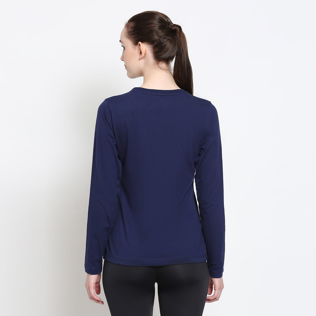 Women'S Premium Cotton Printed Full Sleeve T-Shirts