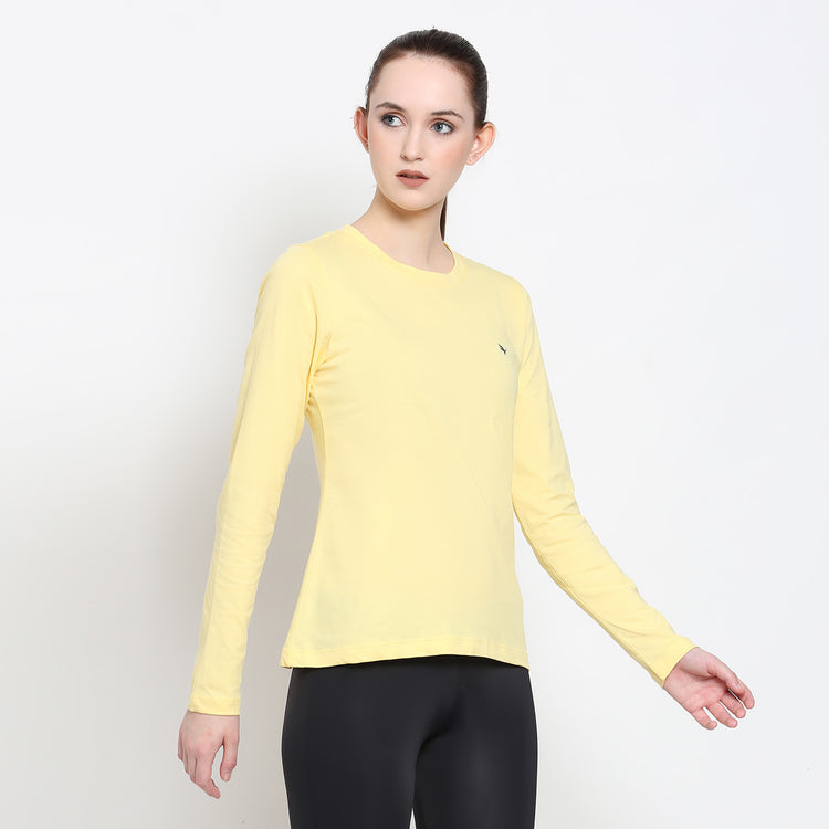Women'S Premium Cotton Solid Full Sleeve T-Shirts