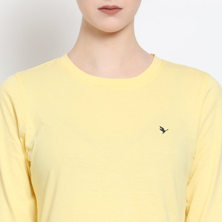 Women'S Premium Cotton Solid Full Sleeve T-Shirts