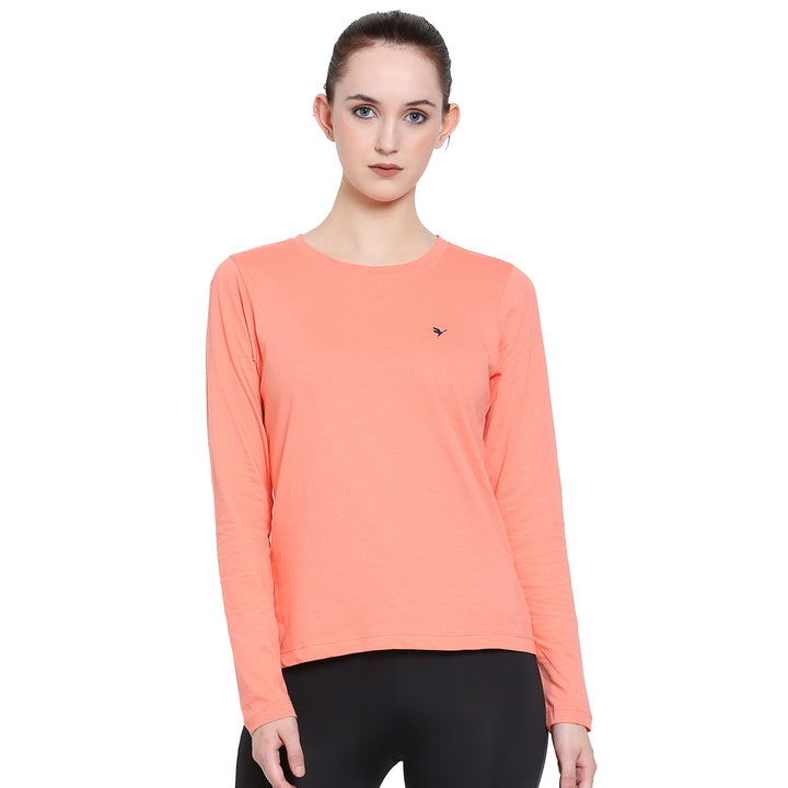 Women'S Premium Cotton Solid Full Sleeve T-Shirts