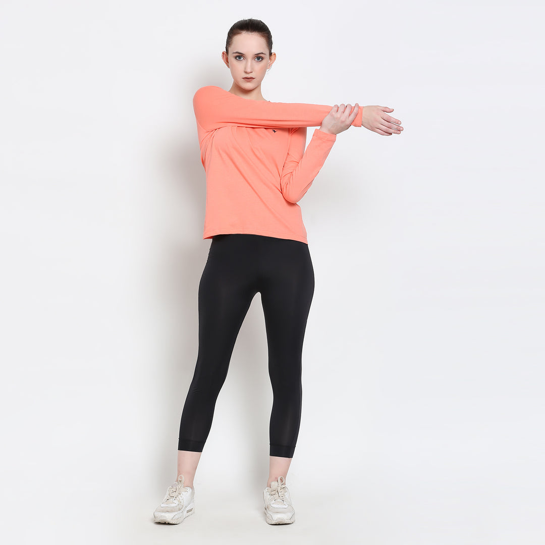 Women'S Premium Cotton Solid Full Sleeve T-Shirts