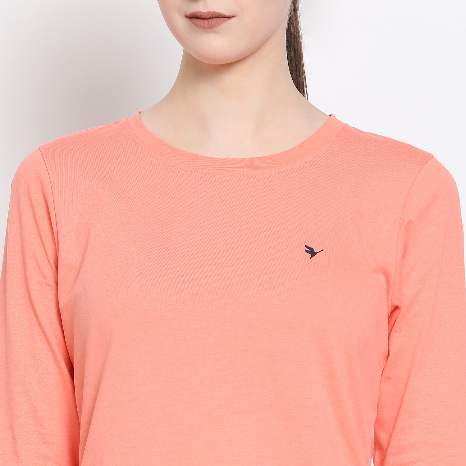 Women'S Premium Cotton Solid Full Sleeve T-Shirts