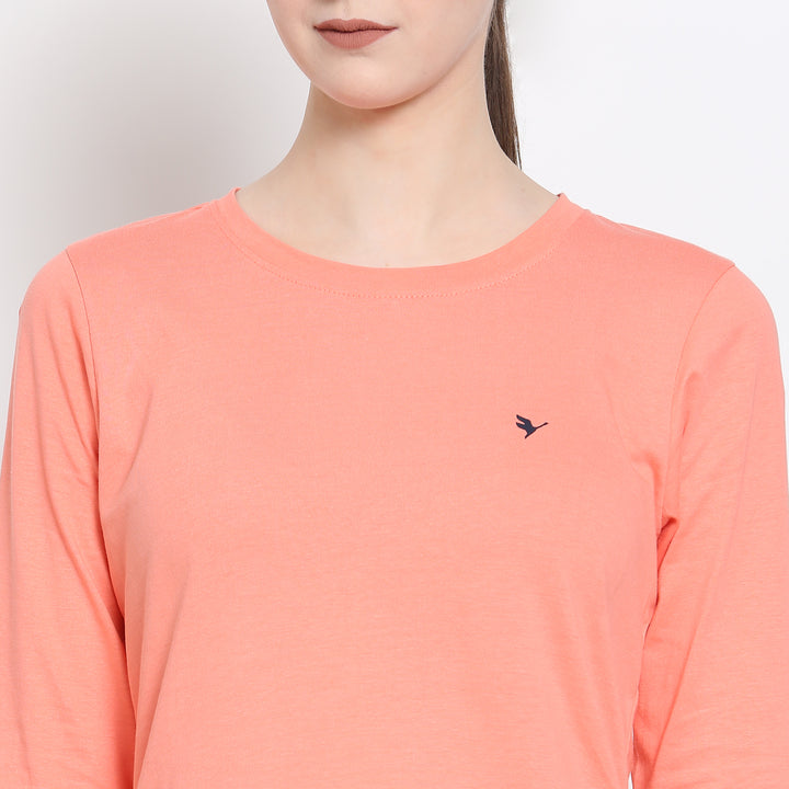 Women'S Premium Cotton Solid Full Sleeve T-Shirts