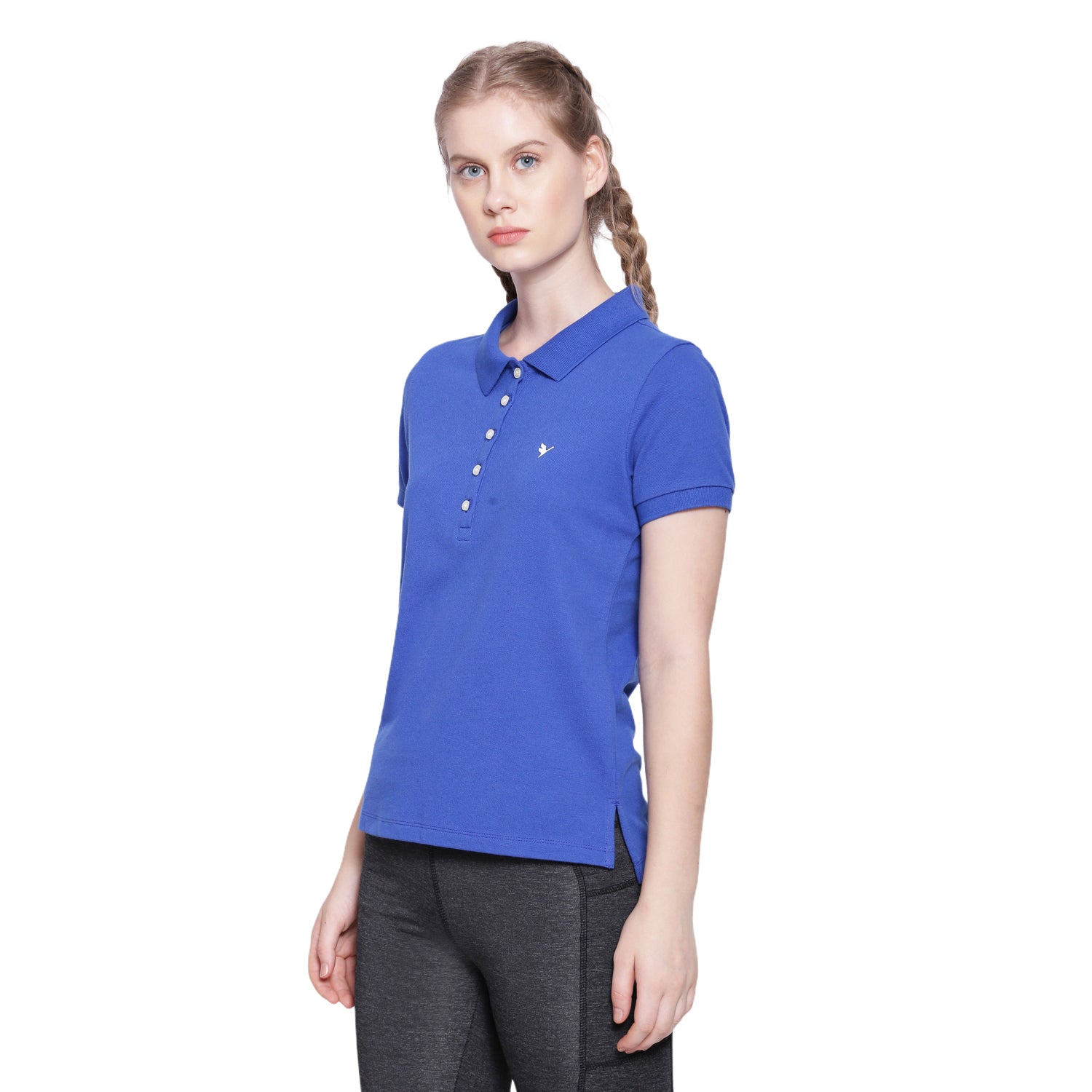 WOMENS PREMIUM COTTON SOLID HALF SLEEVE POLO T-SHIRTS