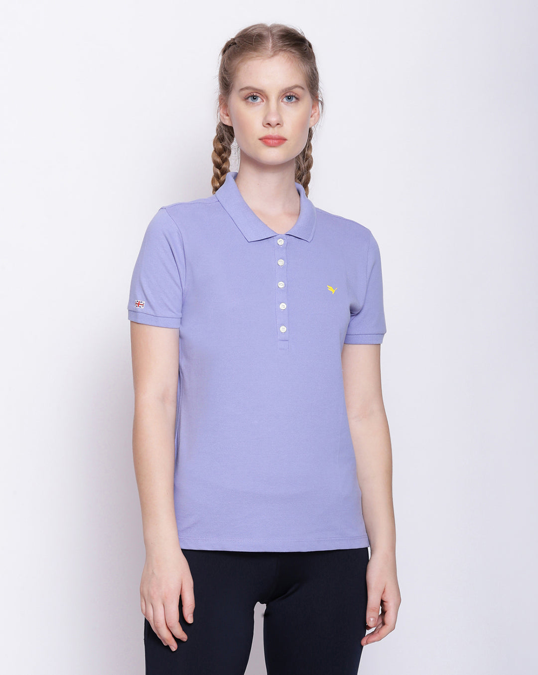 Womens Premium Cotton Solid Half Sleeve Polo T-Shirts