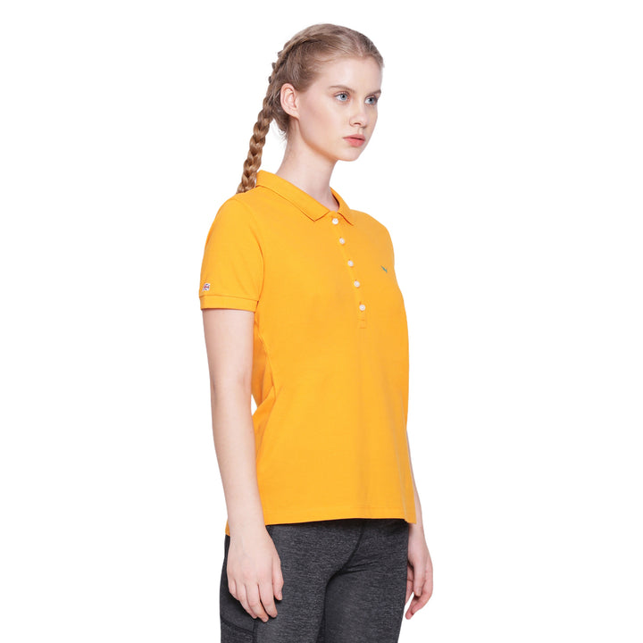 WOMENS PREMIUM COTTON SOLID HALF SLEEVE POLO T-SHIRTS