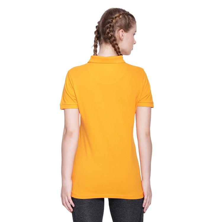 WOMENS PREMIUM COTTON SOLID HALF SLEEVE POLO T-SHIRTS