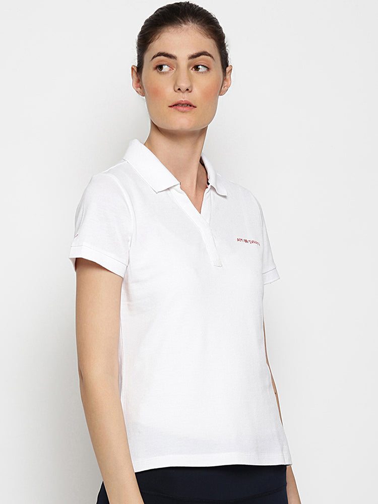 WOMENS PREMIUM COTTON PRINTED HALF SLEEVE POLO T-SHIRTS