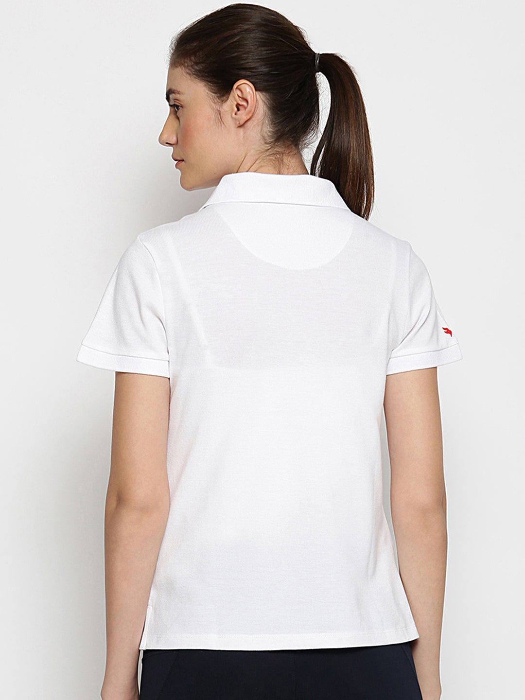 WOMENS PREMIUM COTTON PRINTED HALF SLEEVE POLO T-SHIRTS