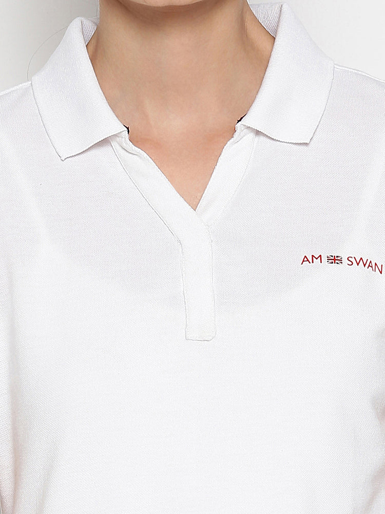 WOMENS PREMIUM COTTON PRINTED HALF SLEEVE POLO T-SHIRTS