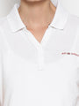 WOMENS PREMIUM COTTON PRINTED HALF SLEEVE POLO T-SHIRTS