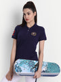 Womens Premium Cotton Printed Half Sleeve Polo T-Shirts