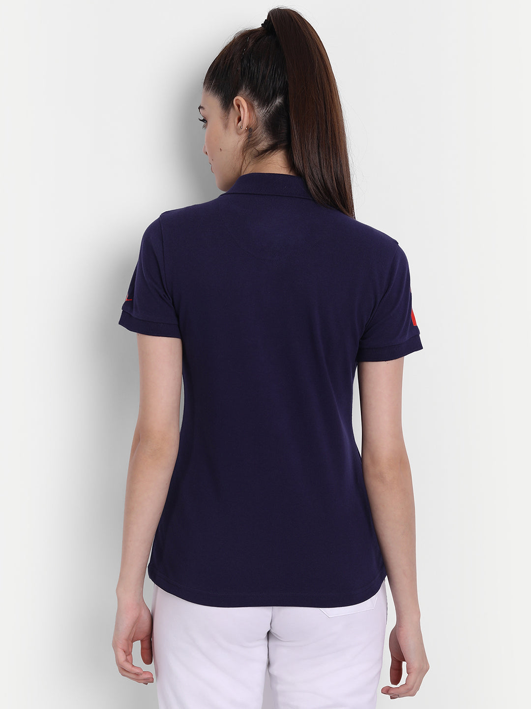 Womens Premium Cotton Printed Half Sleeve Polo T-Shirts