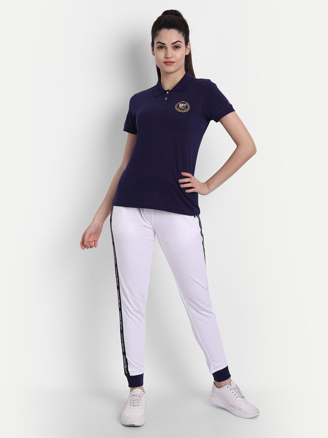 Womens Premium Cotton Printed Half Sleeve Polo T-Shirts