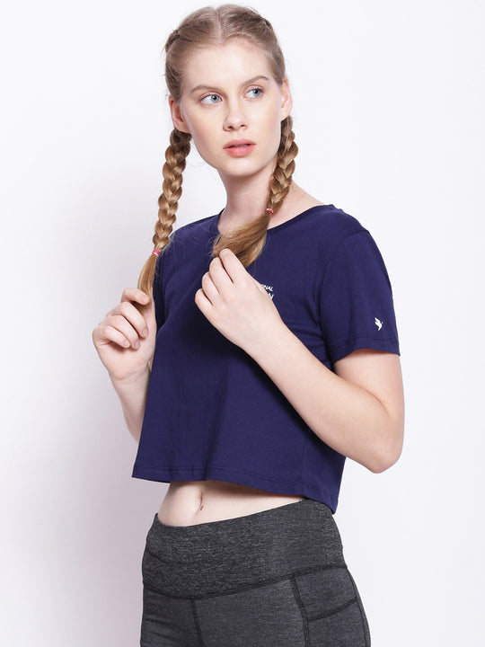 Women'S Premium Cotton Printed Half Sleeve Crop T-Shirts