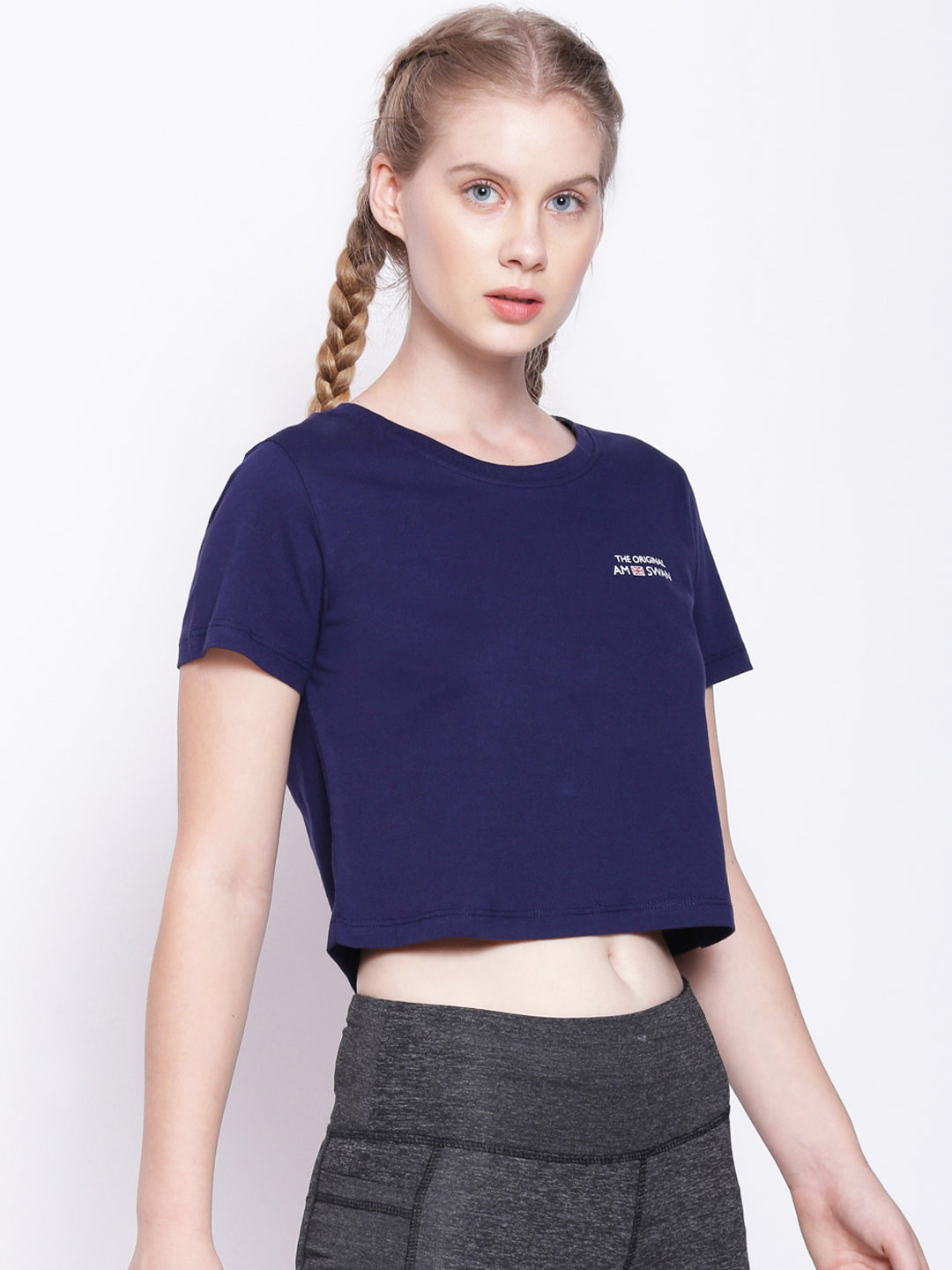 Women'S Premium Cotton Printed Half Sleeve Crop T-Shirts