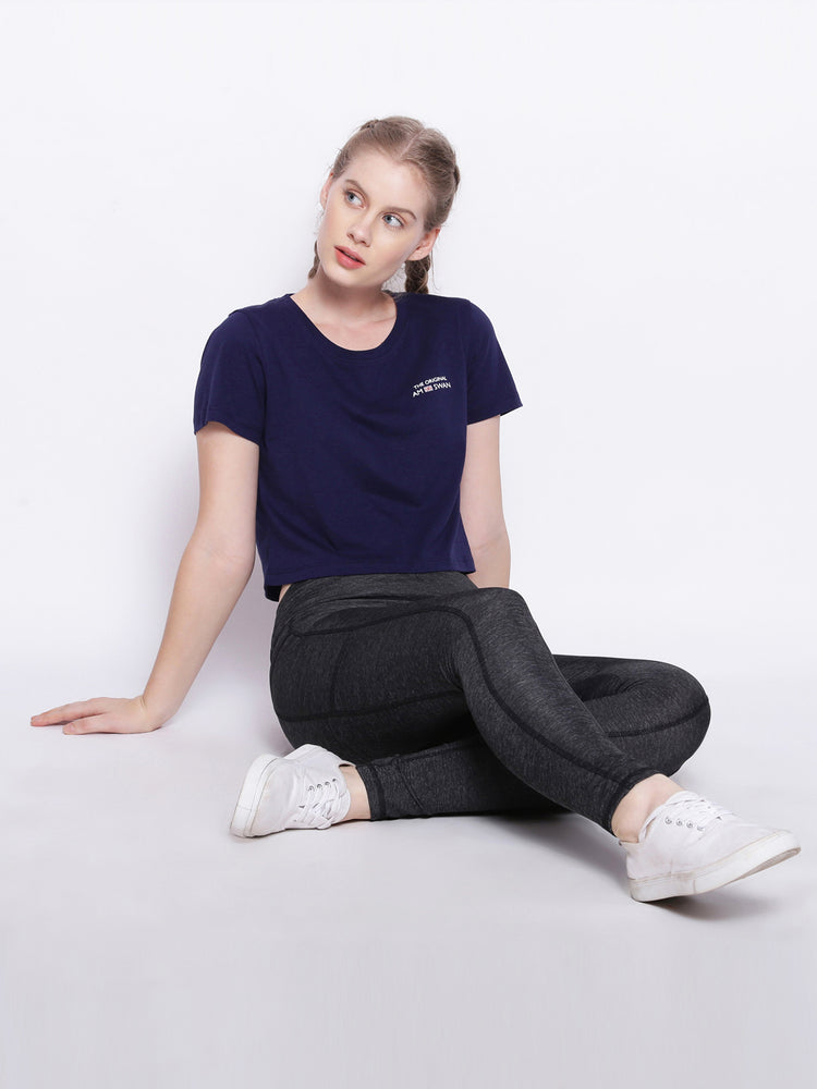 Women'S Premium Cotton Printed Half Sleeve Crop T-Shirts