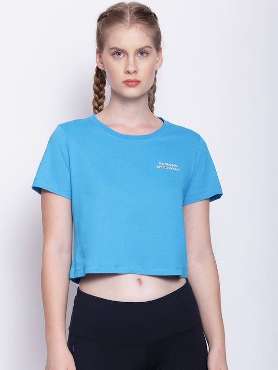 Women'S Premium Cotton Printed Half Sleeve Crop T-Shirts