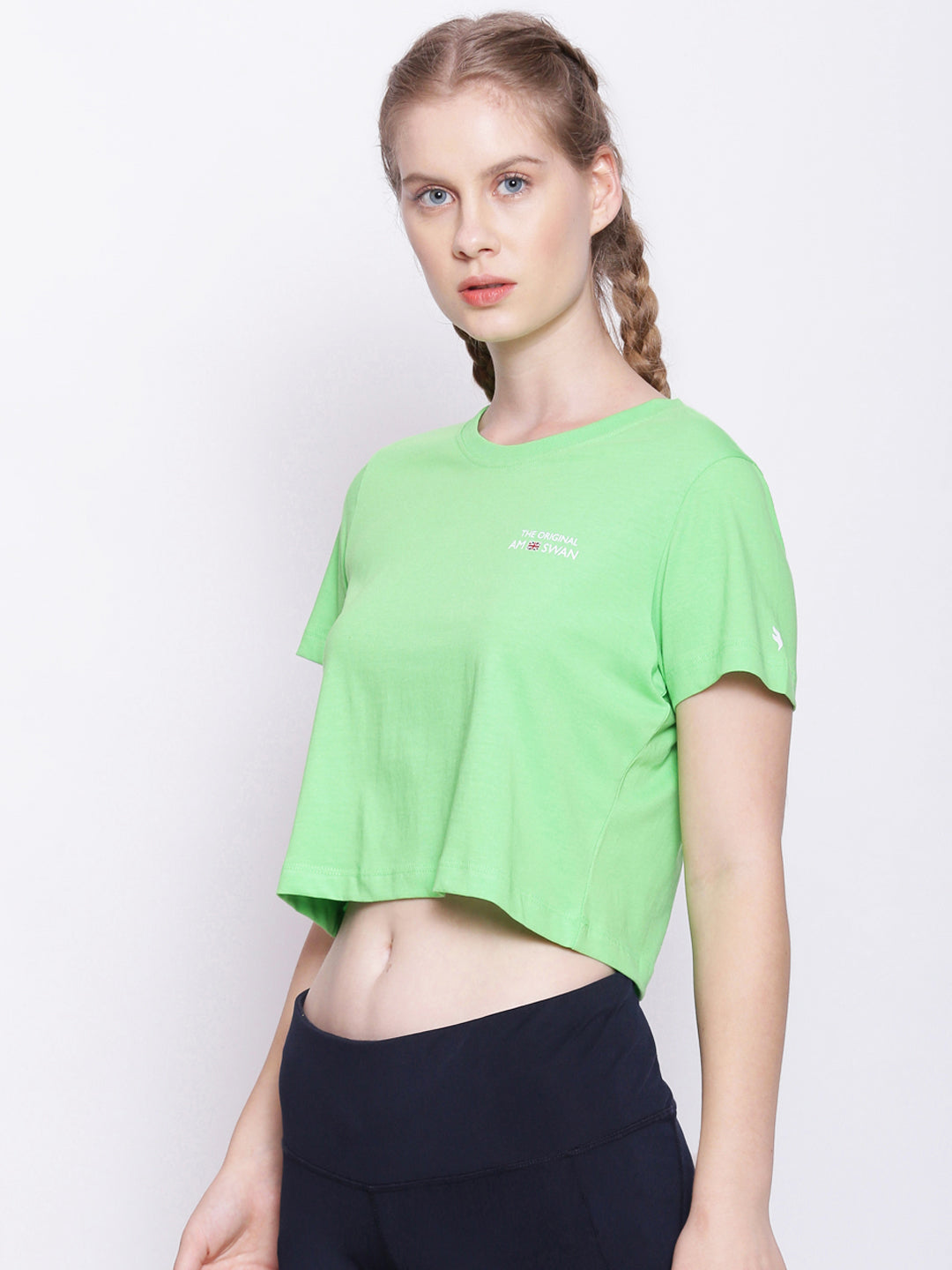 Women'S Premium Cotton Printed Half Sleeve Crop T-Shirts