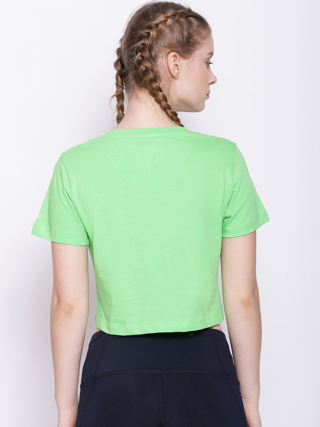 Women'S Premium Cotton Printed Half Sleeve Crop T-Shirts