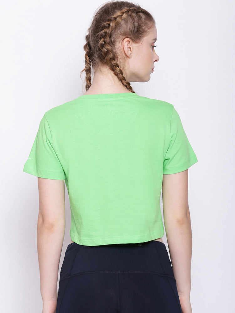 Women'S Premium Cotton Printed Half Sleeve Crop T-Shirts