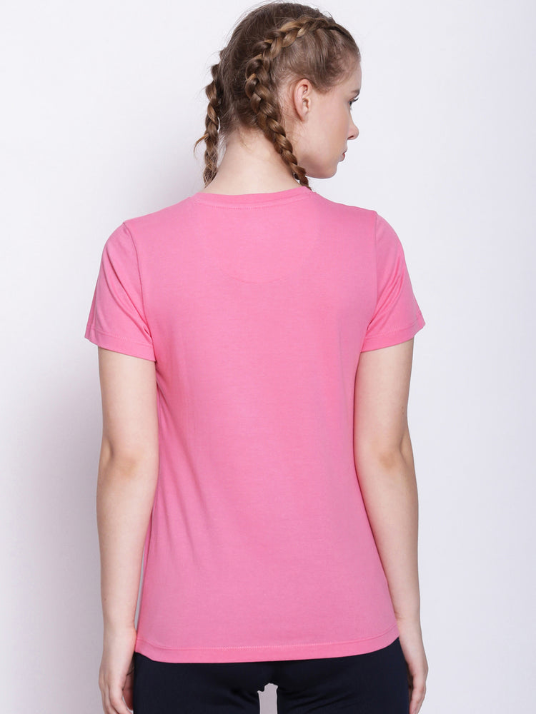 Women'S Premium Cotton Solid V- Neck Half Sleeve T-Shirts