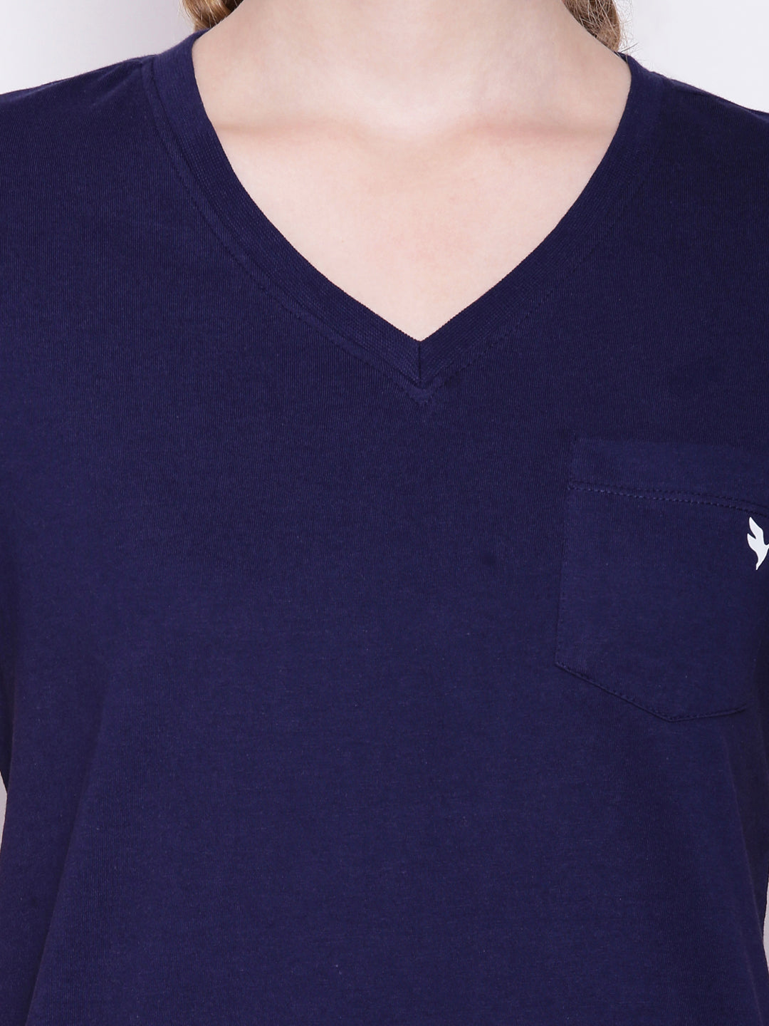 Womens Premium Cotton Solid V- Neck Half Sleeve T-Shirts