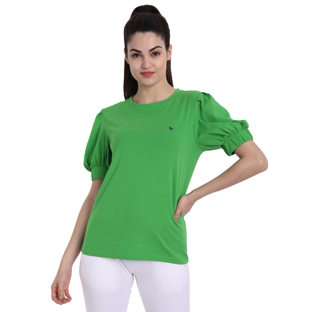 Womens Premium Cotton Volume Sleeve Tops
