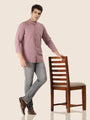 Premium Men'S Crinkle Cotton Shirt | Mauve
