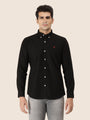 Men'S Premium Cotton Oxford Solid Shirt | Black Color