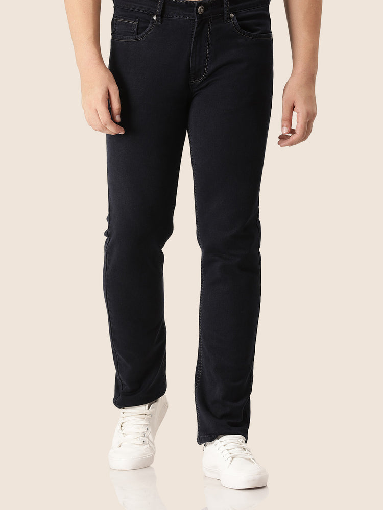 Amswan Premium Men'S Black Classic Fit Jeans