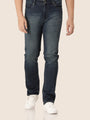Amswan Premium Men'S Blue Dirty Wash Classic Fit Jeans