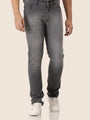 Amswan Premium Men'S Grey Dirty Wash Classic Fit Jeans